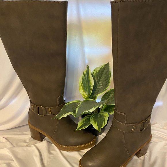 EVANS EXTRA WIDE FIT Clarissa Heeled Boot -gray- Size 6 Extra Wide - Picture 3 of 11